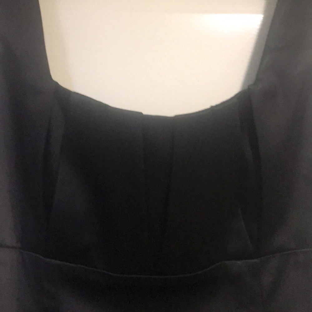 Calvin Klein Black Satin Cocktail Dress 10P Very Pretty